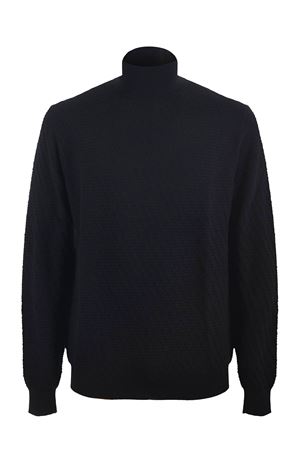 Black Virgin Wool Turtleneck Sweater PAOLO PECORA | A034F0099000
